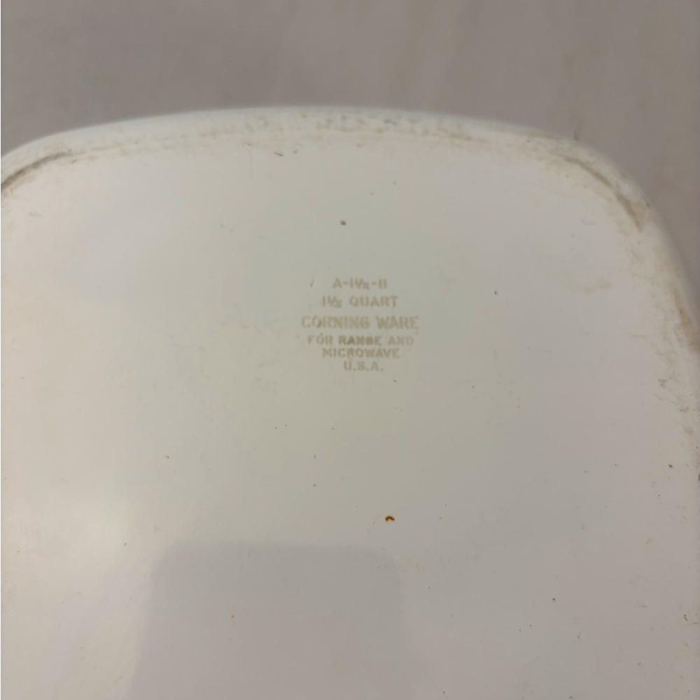 Corningware White Dish Vintage Ware Corning A 1.5 Quart B Festival Blue Birds - Picture 6 of 9